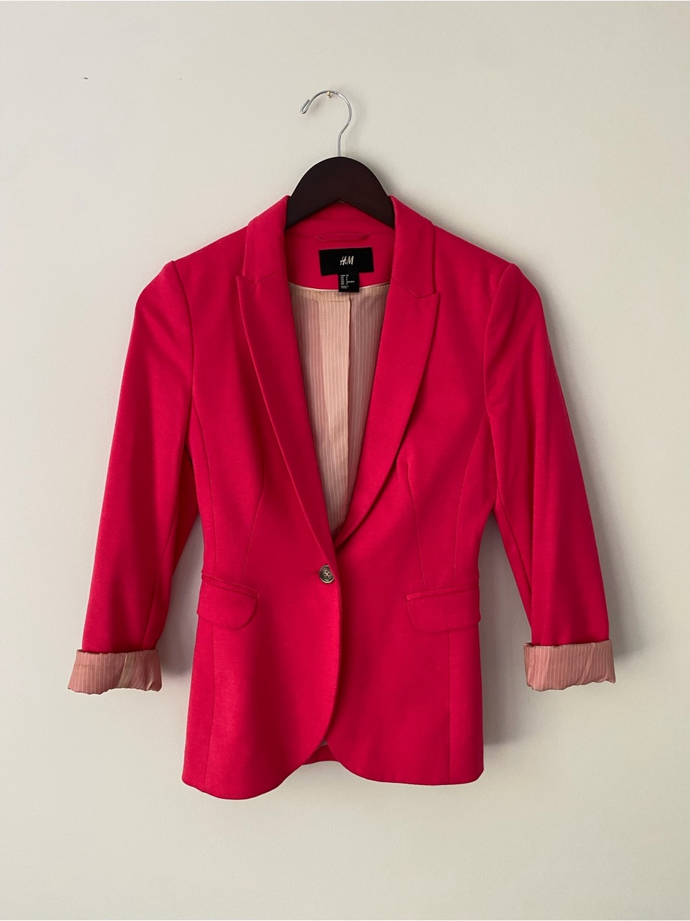 H&M Hot Pink Single-Button Blazer
